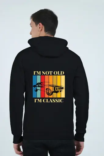 Unisex Black Hoodie (Classic car)